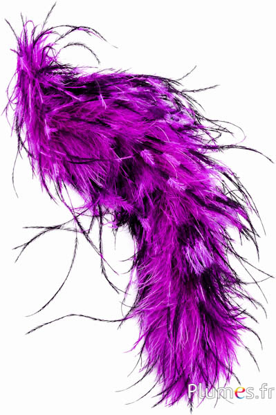 Struzzo ciocca - 10 cm - fucsia-nero